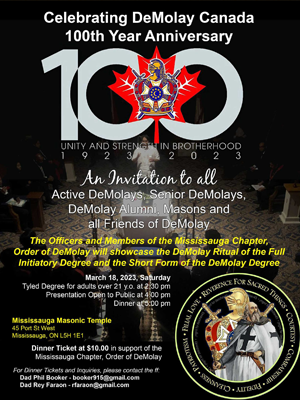 Demolay 100th Yr. (VIEW POSTER)